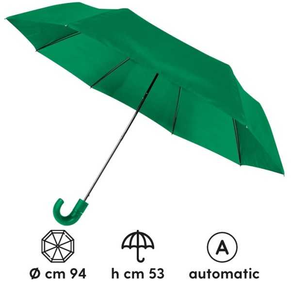 Damp poliestere pongee verde ? 94xh53 h32 (chiuso) fusto: ? 1 Personalizzato | Prezzi Ingrosso