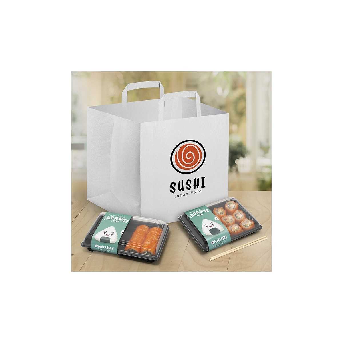 Compact Take Away carta bianca bianco 26x16 cm Personalizzato | Prezzi Ingrosso