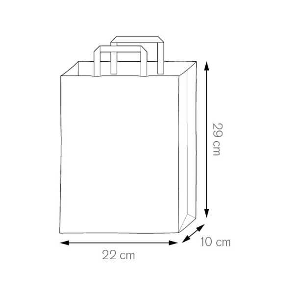Shopper carta riciclata avana avana 22x29 cm Personalizzato | Prezzi Ingrosso