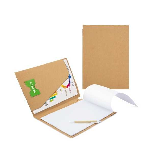 TACCUINO CON BLOCCO NOTES E PENNA ECO "SEMINAR"