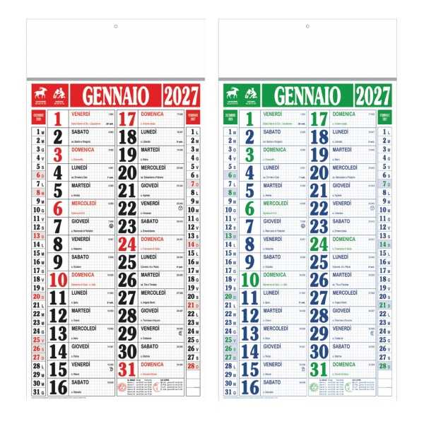 Calendario Olandese B057 Maxi Quadrettato Personalizzato 2027