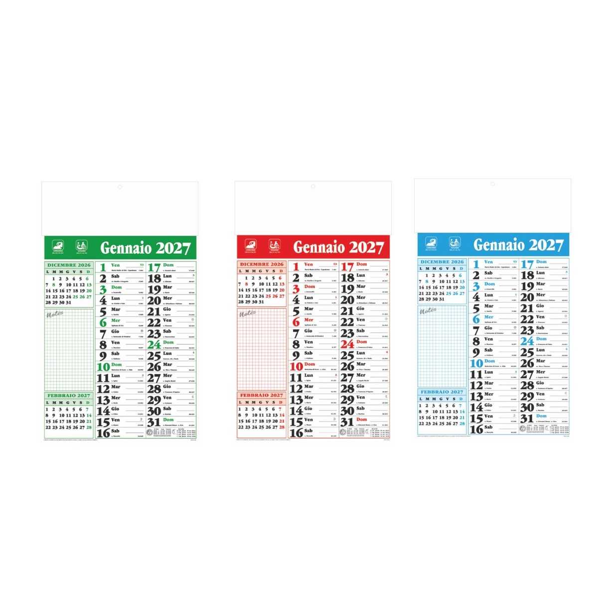 Calendario Olandese B060 Notes Personalizzato 2027