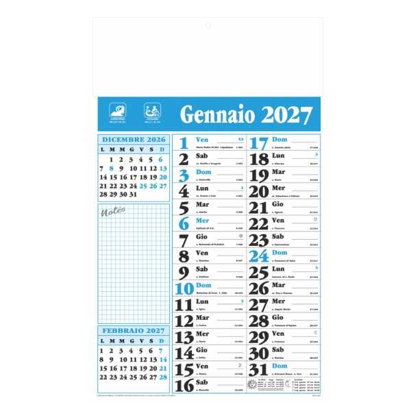 Calendario Olandese B060 Notes Personalizzato 2027