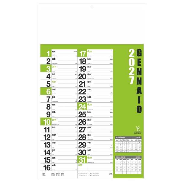 Calendario Norvegese B096 Personalizzato 2027
