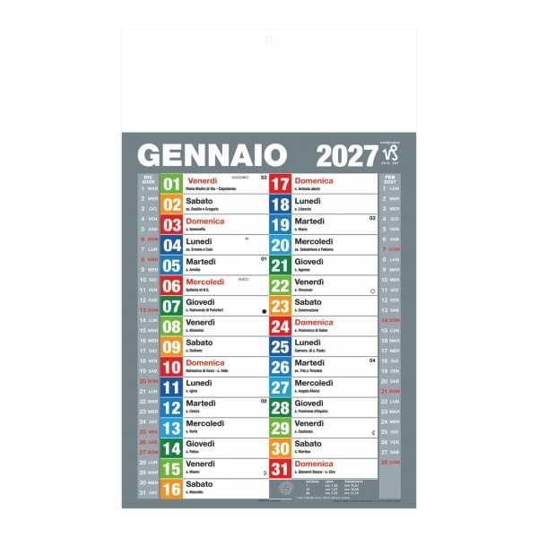 Calendario Olandese B100 Economic Multicolor Personalizzato 2027