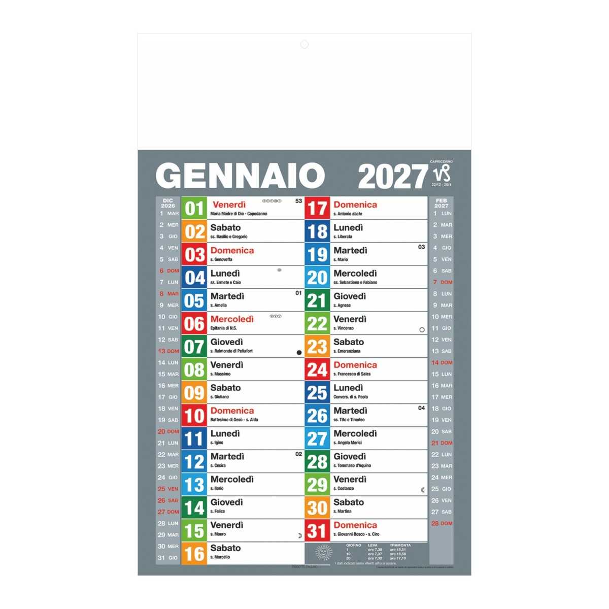 Calendario Olandese B100 Economic Multicolor Personalizzato 2027