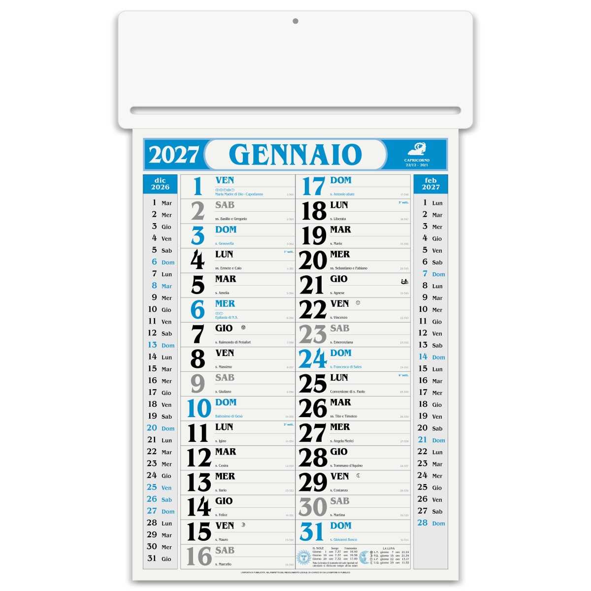 Calendario Olandese PASSAFOGLIO Personalizzato 2027