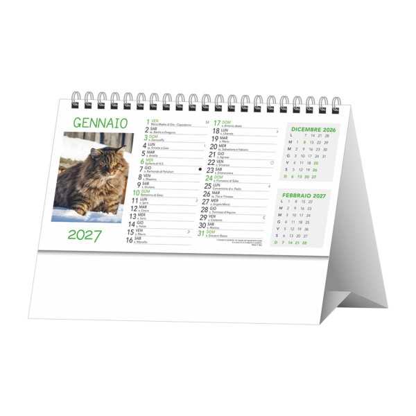 H012 CALENDARIO DA TAVOLO CANI E GATTI