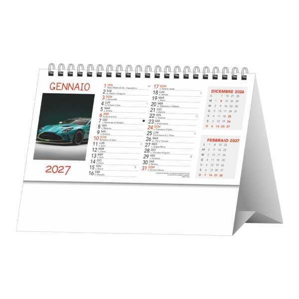 Calendario da Tavolo Auto Sportive H014 Personalizzato 2027
