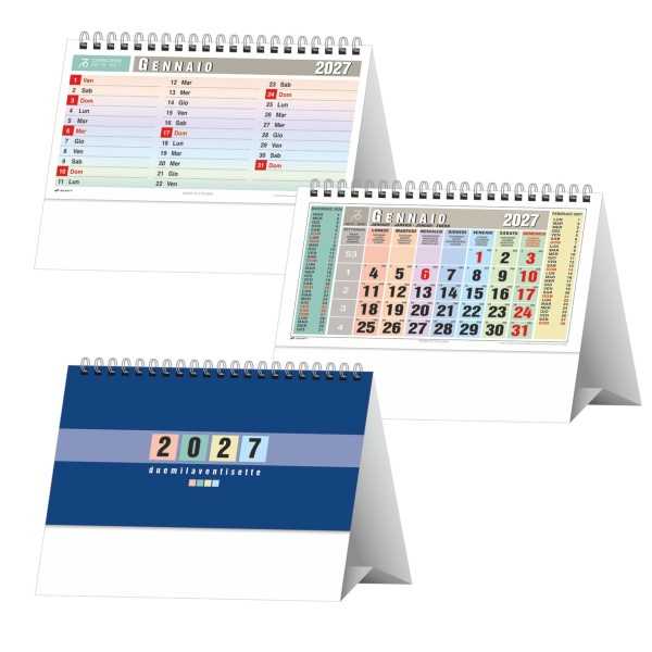 Calendario da Tavolo Multicolor H017 Personalizzato 2027