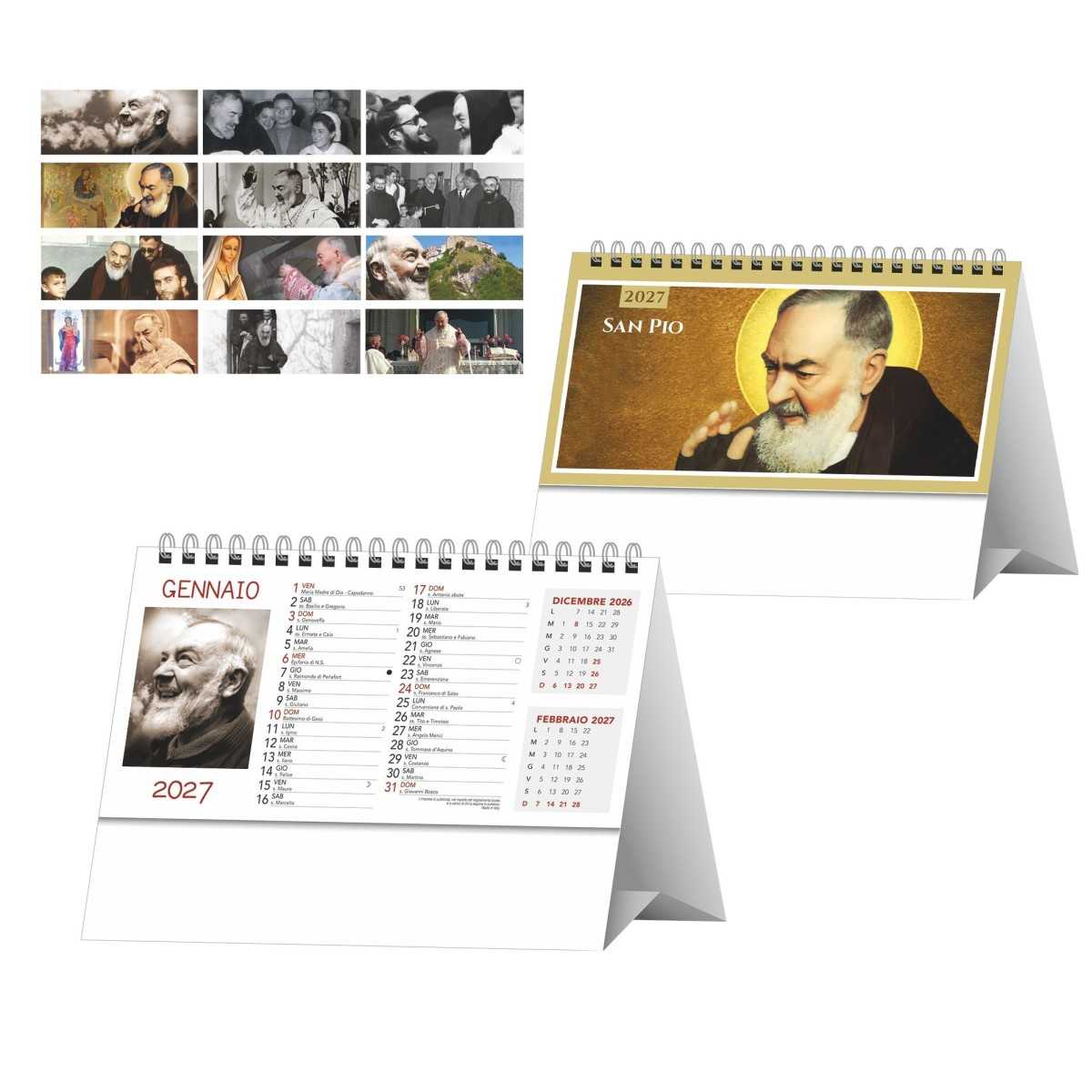 Calendario da Tavolo Padre Pio H019 Personalizzato 2027