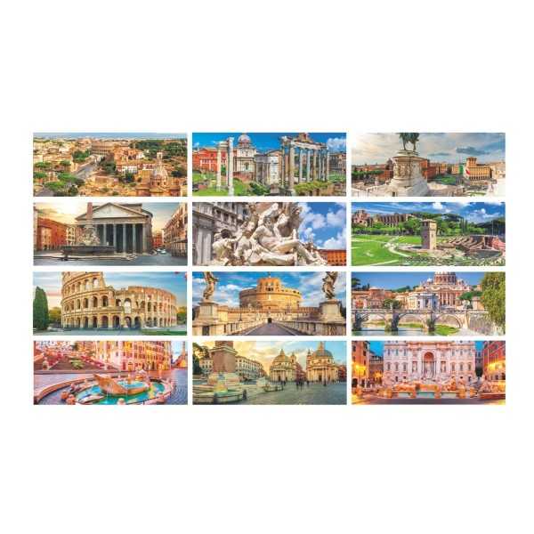H053 ROMA - Calendario Illustrato da Tavolo