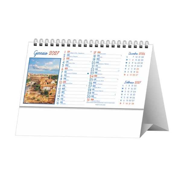 H053 ROMA - Calendario Illustrato da Tavolo