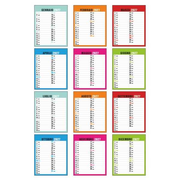 Calendario da Tavolo Norvegese SP26 Personalizzato 2027