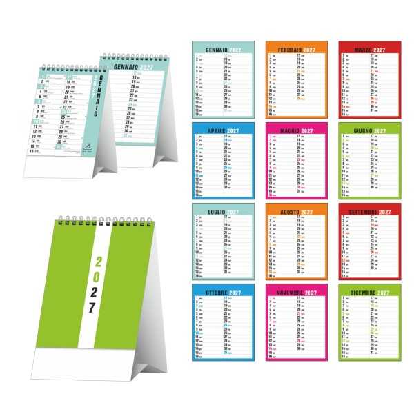 Calendario da Tavolo Norvegese SP26 Personalizzato 2027