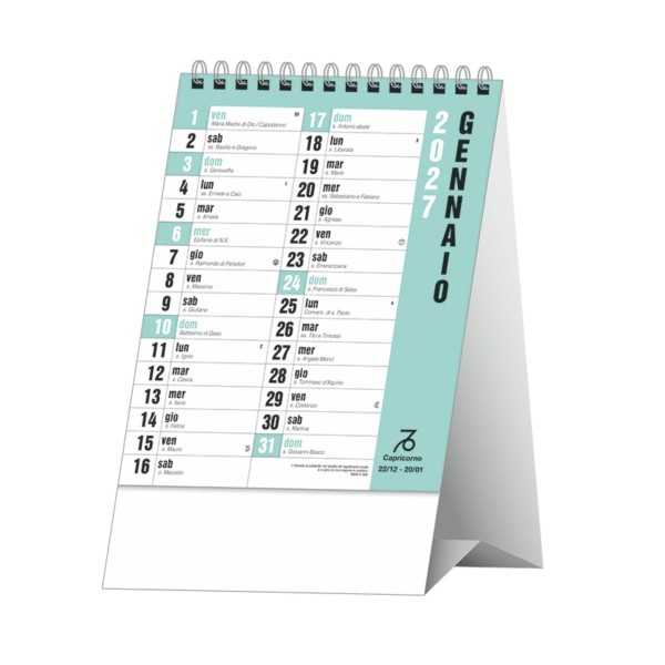 Calendario da Tavolo Norvegese SP26 Personalizzato 2027
