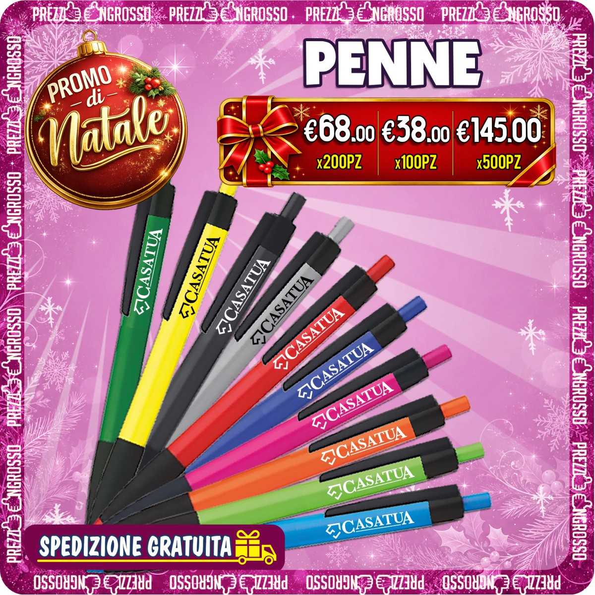 PROMO 100 Penne Personalizzate con Logo a 0.38€ | Promo Prezzi Ingrosso