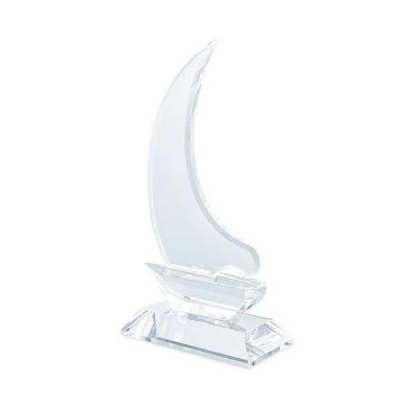 TROFEO VETRO A FORMA DI VELA "NAO"