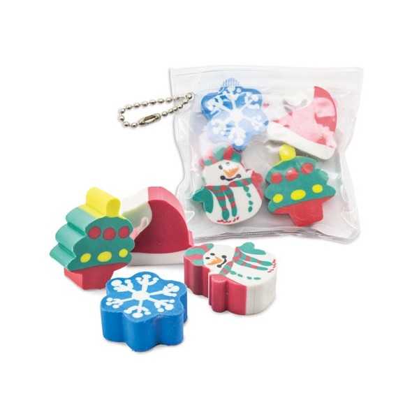 SET 4 GOMME NATALE "HAL"