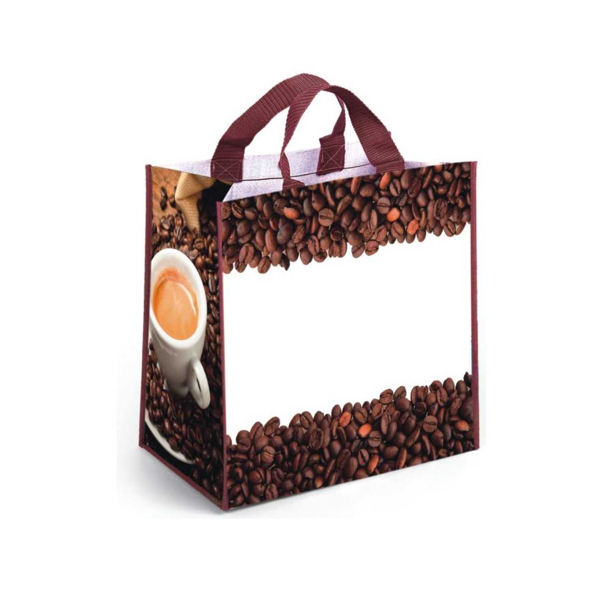 0970 Kafe - Borsa Shopping Caffe Dimensioni cm 35x35x22