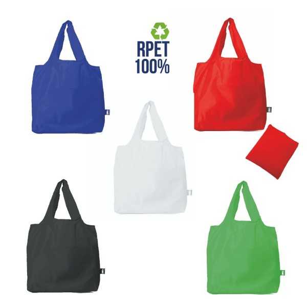 1085 Assia - Borsa Shopping Pieghevole In Rpet Dimensioni: 33cm x 46cm