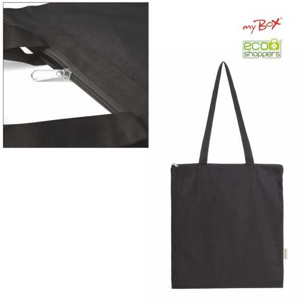 1100 Fiona Black - Borsa Shopping In Cotone Dimensioni: cm 38x42