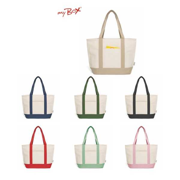 2845 Agatea - Borsa In Cotone Riciclato Dimensioni: cm 36x52x16