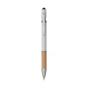 5698 Iris - Penna Sfera Soft Touch In Alluminio E Bamboo