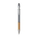 5698 Iris - Penna Sfera Soft Touch In Alluminio E Bamboo