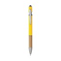 5698 Iris - Penna Sfera Soft Touch In Alluminio E Bamboo