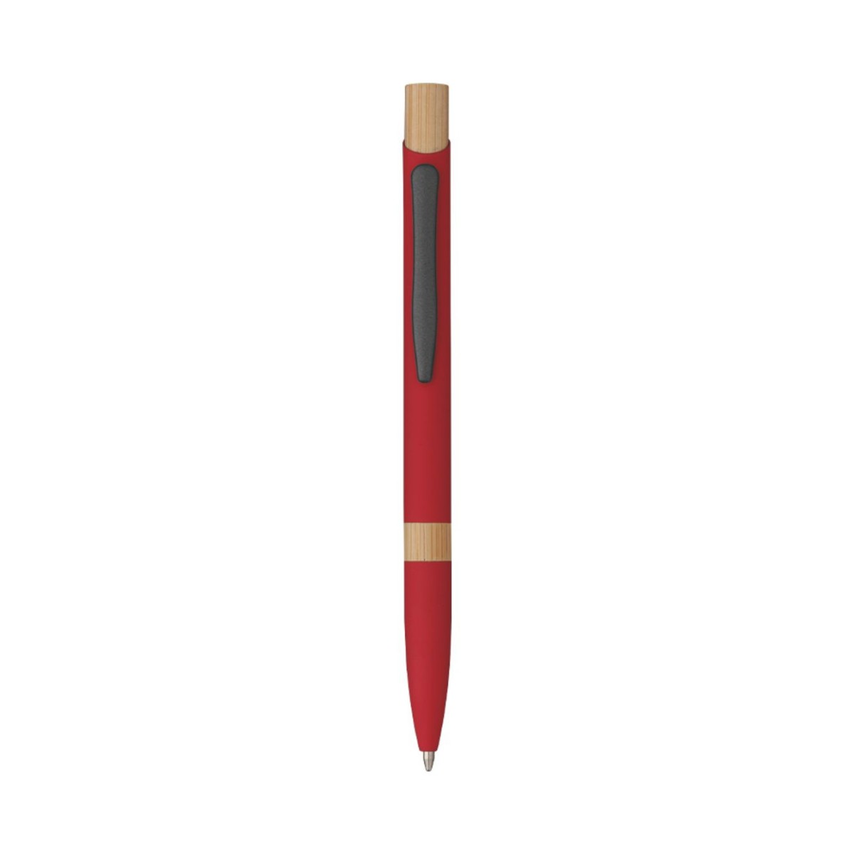 5699 Elia - Penna Sfera Soft Touch In Alluminio E Bamboo