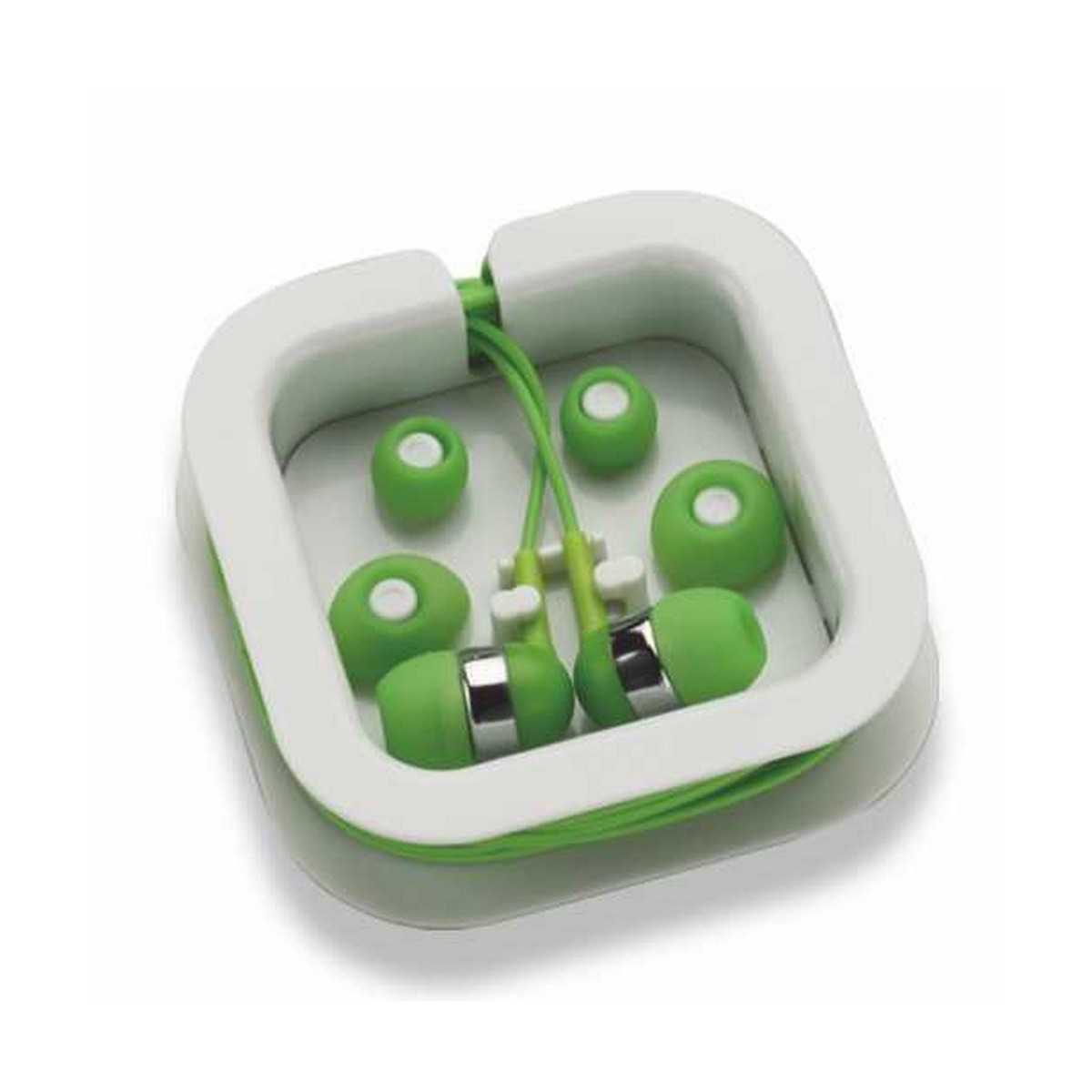 6069VERDE AURICOLARI IN PLASTICA VERDE