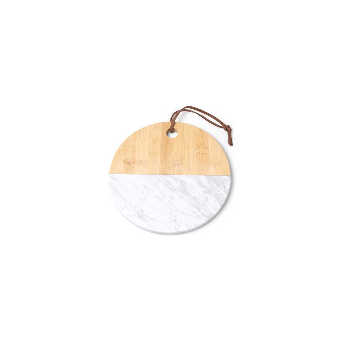 9257 Valdy - Tagliere In Marmo E Bamboo
