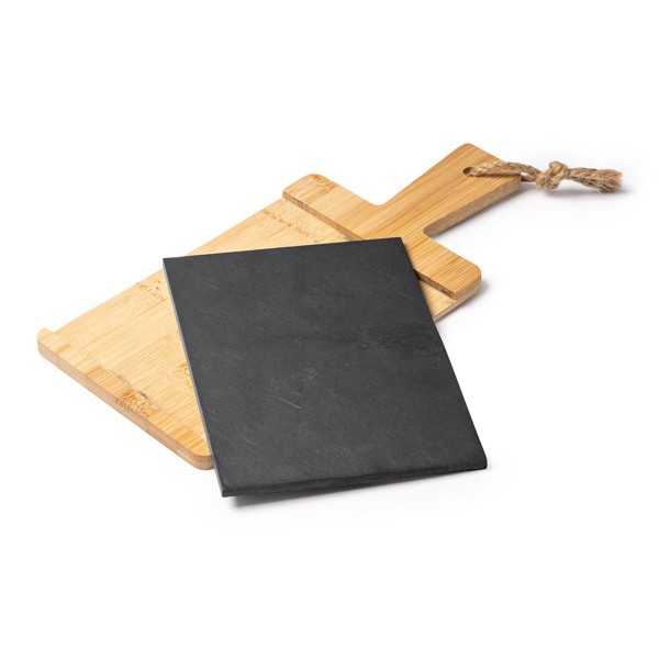 9259 Dorio - Tagliere In Bamboo E Ardesio