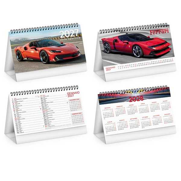 Calendario da Tavolo Auto Sportive Personalizzato 2027
