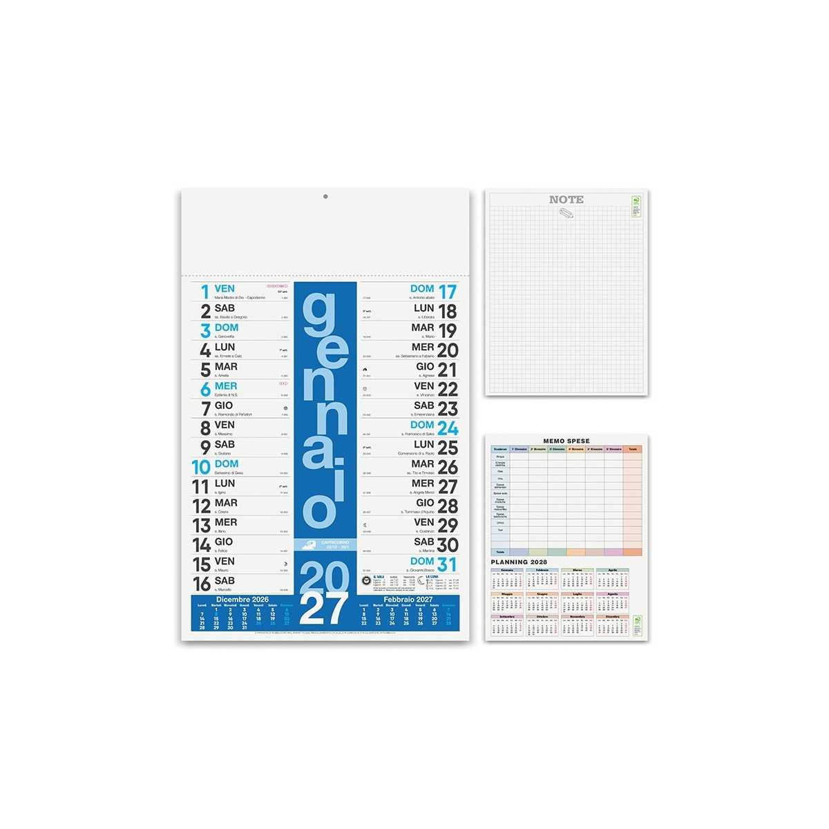 Calendario Olandese COLORS Personalizzato 2027 30x47 cm