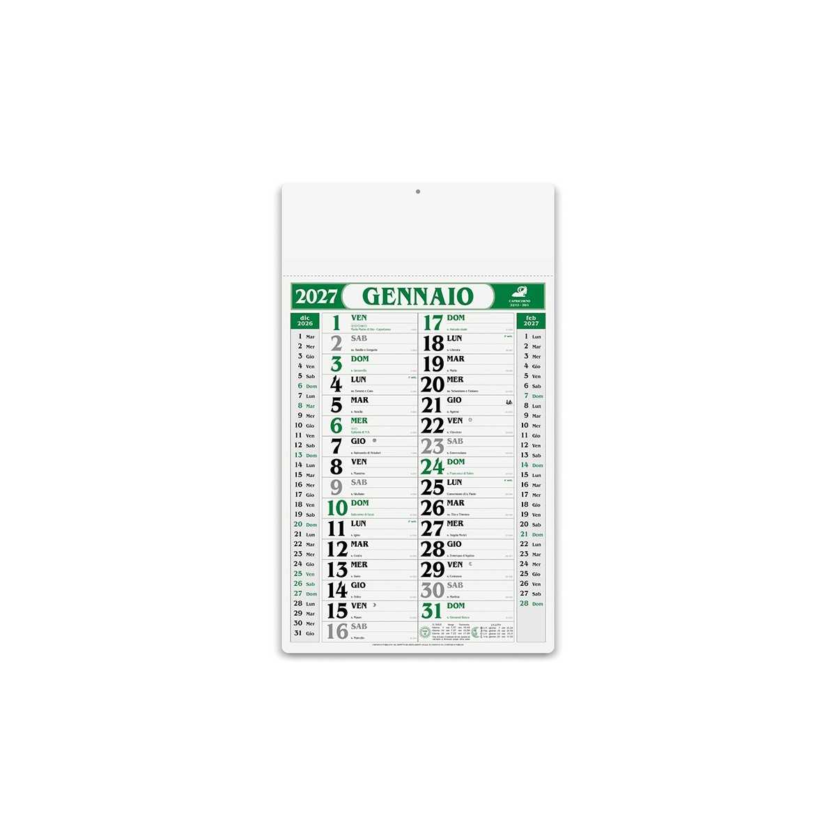 Calendario Olandese GIGANTE Personalizzato 2027 31x53 cm