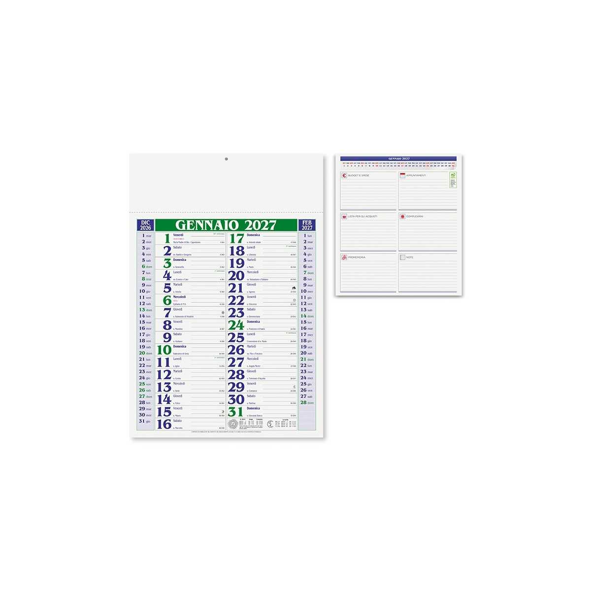 Calendario Olandese MEDIUM Personalizzato 2027 30x42 cm