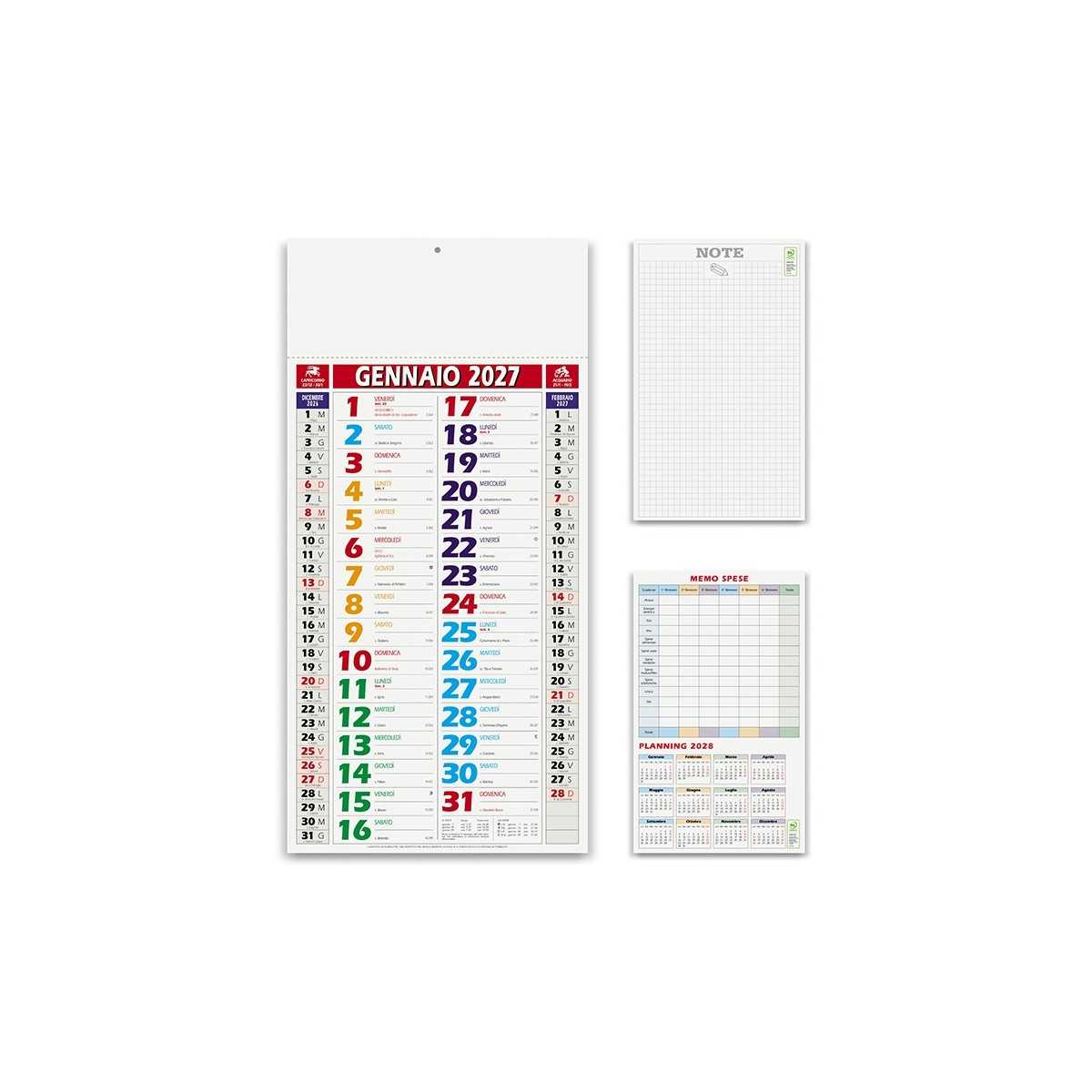 Calendario Olandese Color Shaded Personalizzato 2027