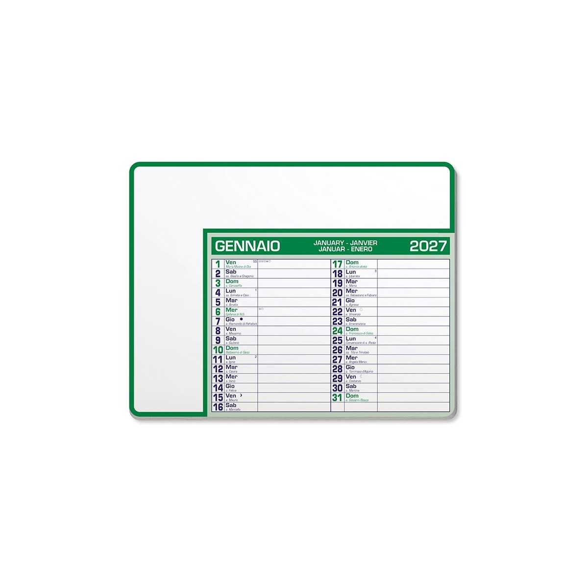 Calendar Pad Edge 2027 Personalizzato con Logo