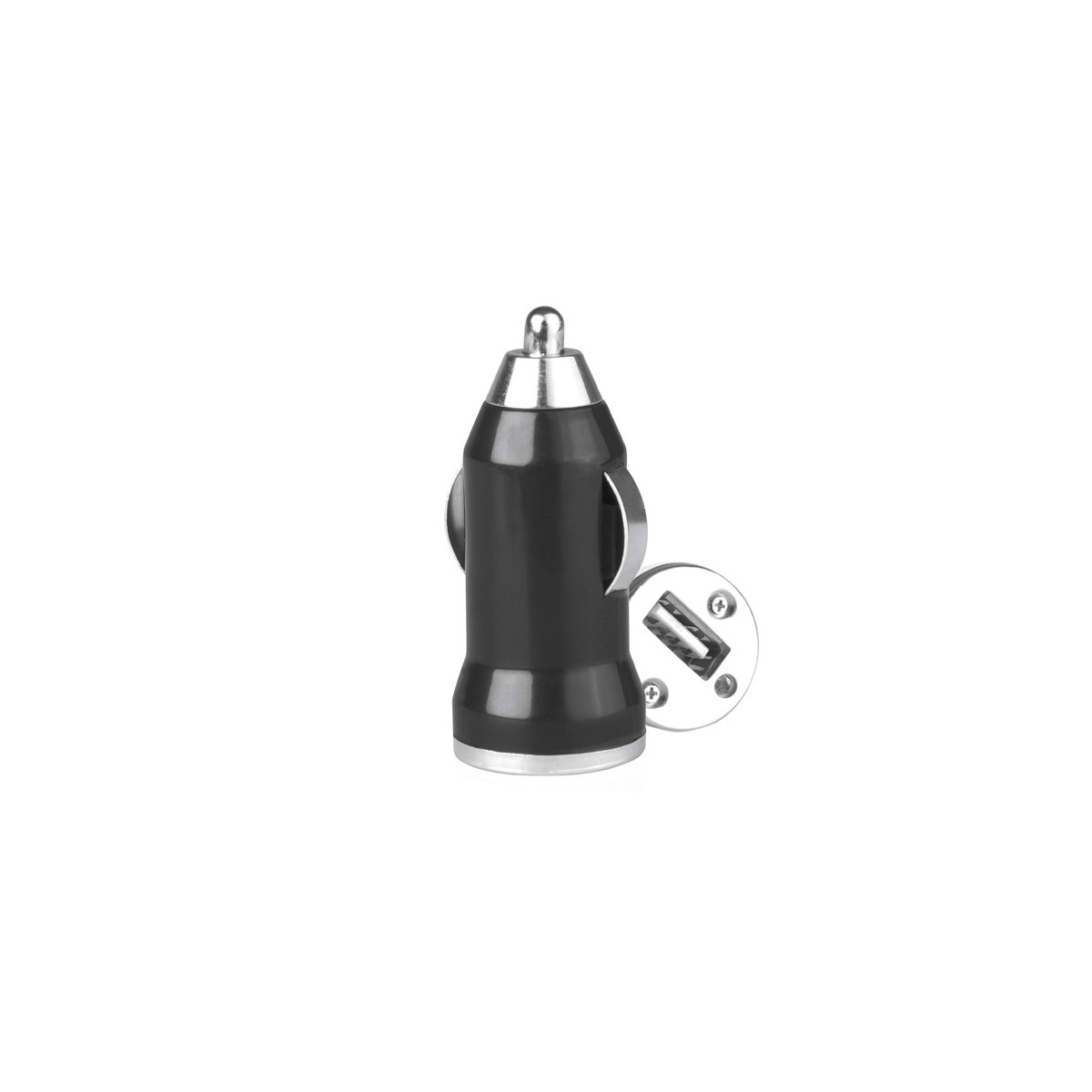 Chargeur plastica e metallo nero 4x5 cm Personalizzato | Prezzi Ingrosso