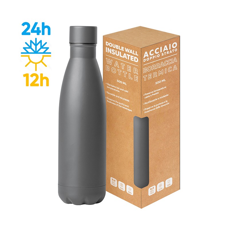 STEEL MAT BOTTLE 500 FLAT