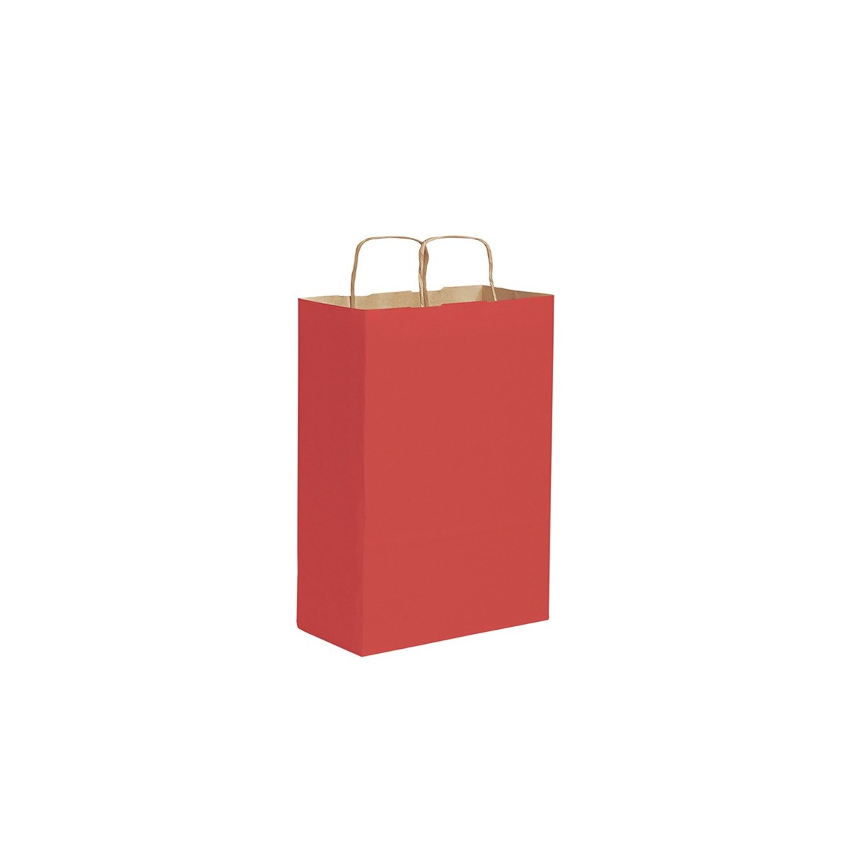 Shopper carta avana colorata rosso 28x39 cm Personalizzato | Prezzi Ingrosso