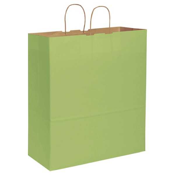 Shopper carta avana colorata verde 36x41 cm Personalizzato | Prezzi Ingrosso