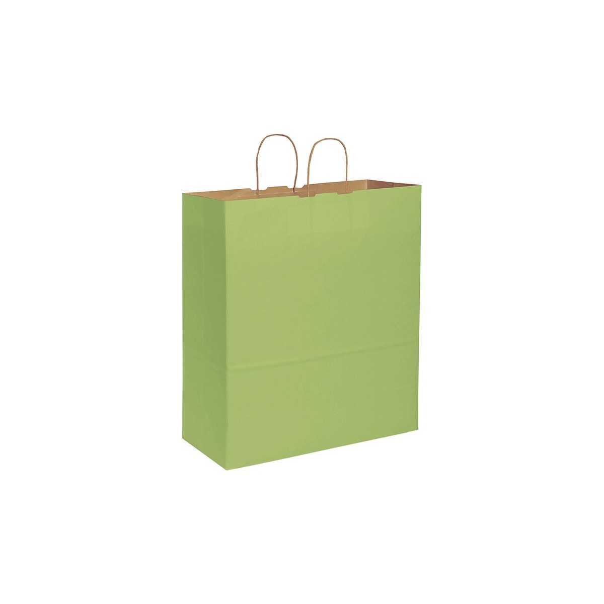 Shopper carta avana colorata verde 36x41 cm Personalizzato | Prezzi Ingrosso