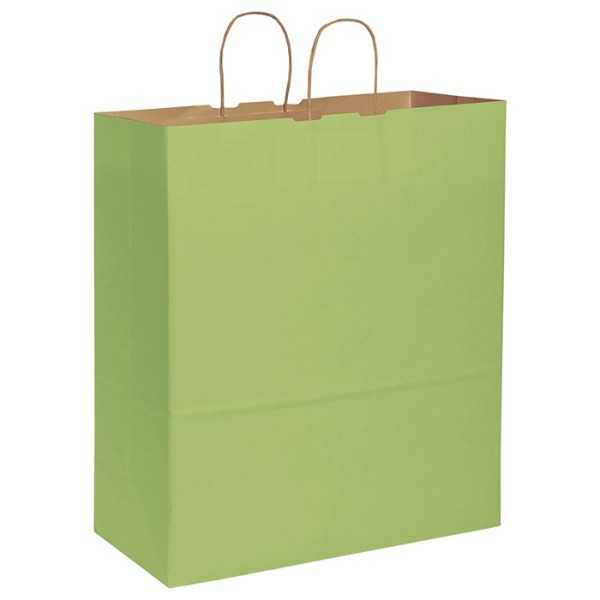 Shopper carta avana colorata verde 45x48 cm Personalizzato | Prezzi Ingrosso