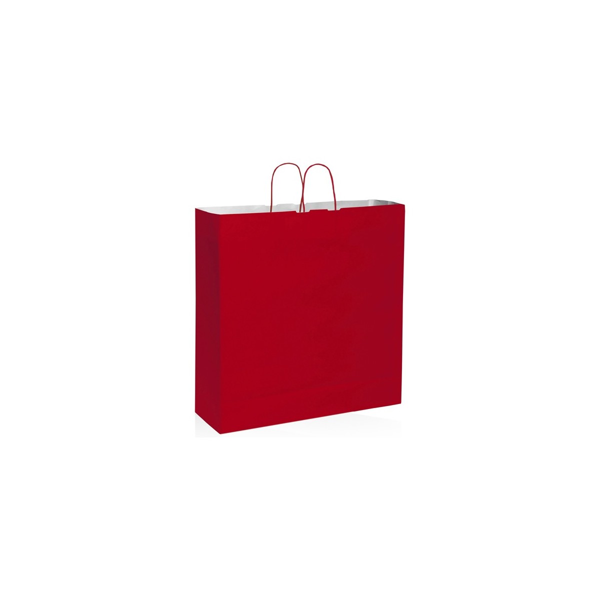 Shopper carta kraft bianca verde 54x50 cm Personalizzato | Prezzi Ingrosso