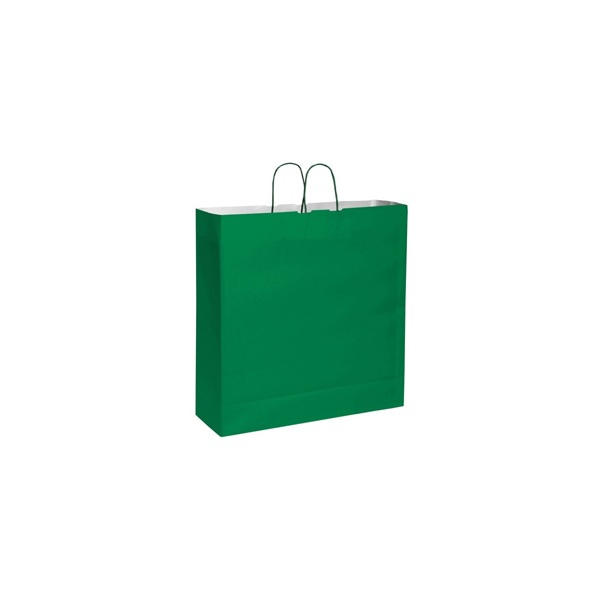 Shopper carta kraft bianca verde 54x50 cm Personalizzato | Prezzi Ingrosso