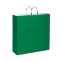 Shopper carta kraft bianca verde 54x50 cm Personalizzato | Prezzi Ingrosso