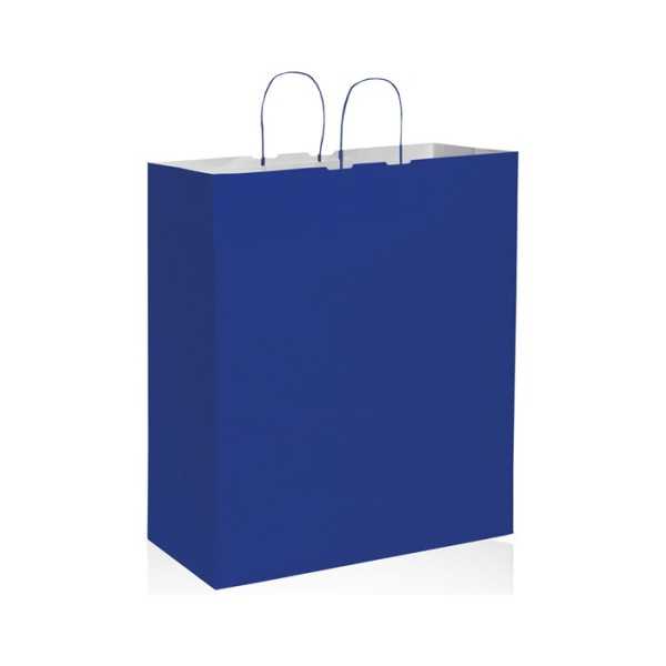 Shopper carta kraft bianca verde 45x48 cm Personalizzato | Prezzi Ingrosso